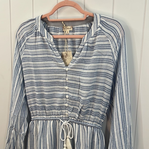 🆕Hem & Thread Striped Romper Button Front Tie Waist Detail S,M & L Available - Picture 5 of 10